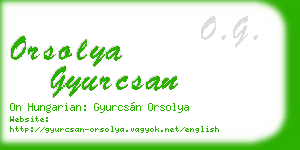 orsolya gyurcsan business card